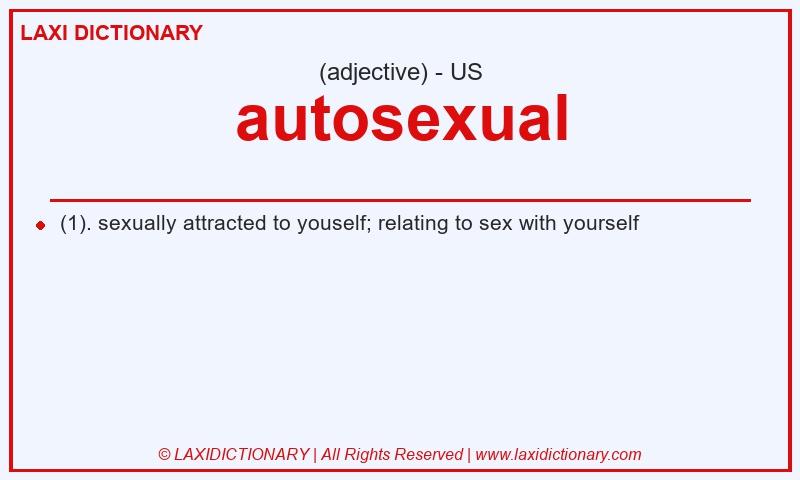 Definition autosexual in American English