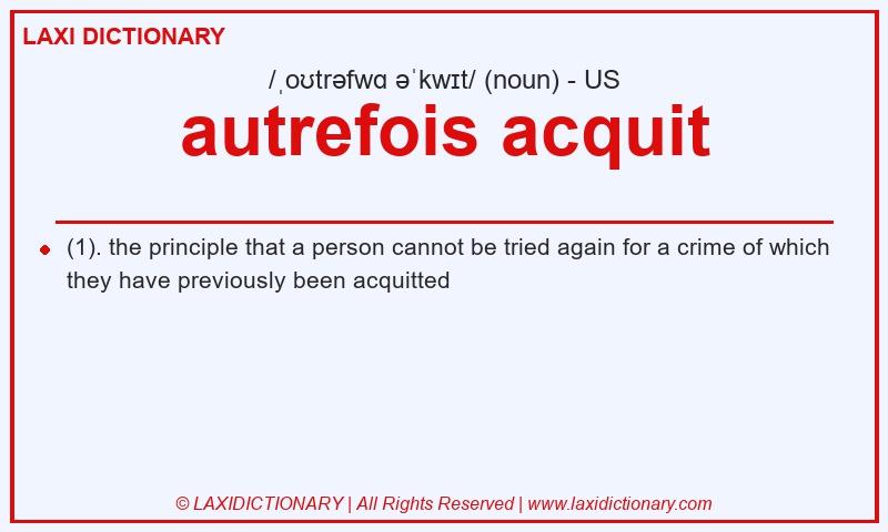Definition autrefois acquit in American English