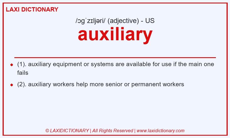 Definition auxiliary in American English