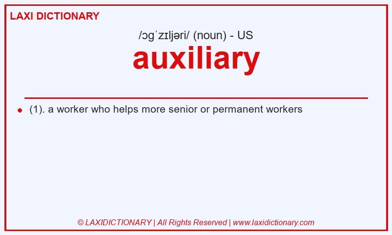 Definition auxiliary in American English