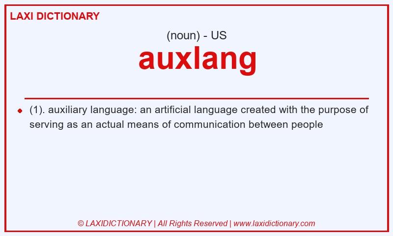 Definition auxlang in American English