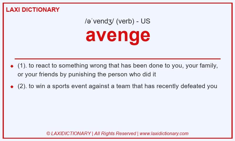 Definition avenge in American English