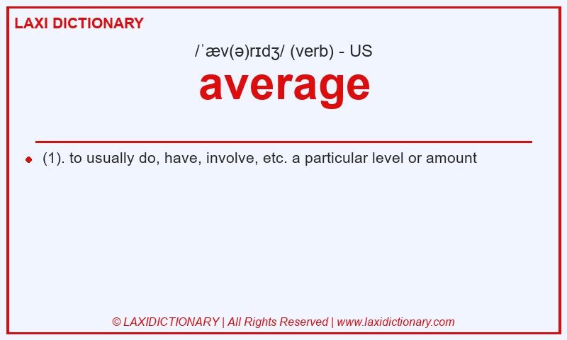 Definition average in American English