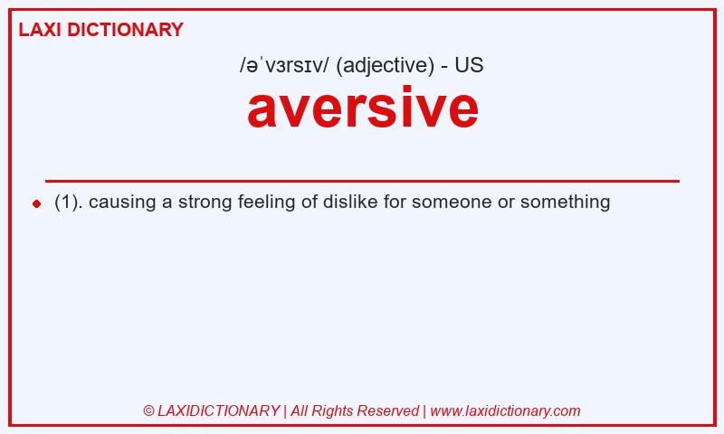 Definition aversive in American English