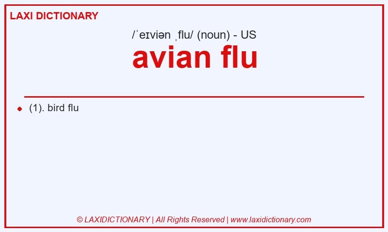 Definition avian flu in American English