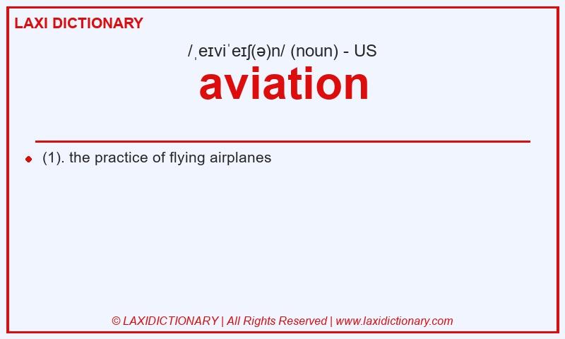 Definition aviation in American English