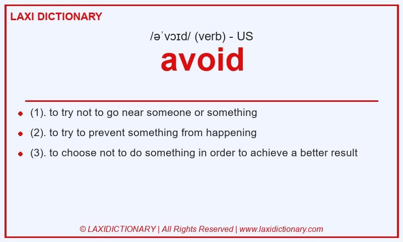 Definition avoid in American English
