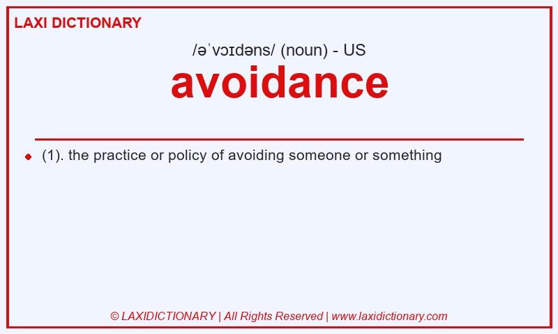 Definition avoidance in American English