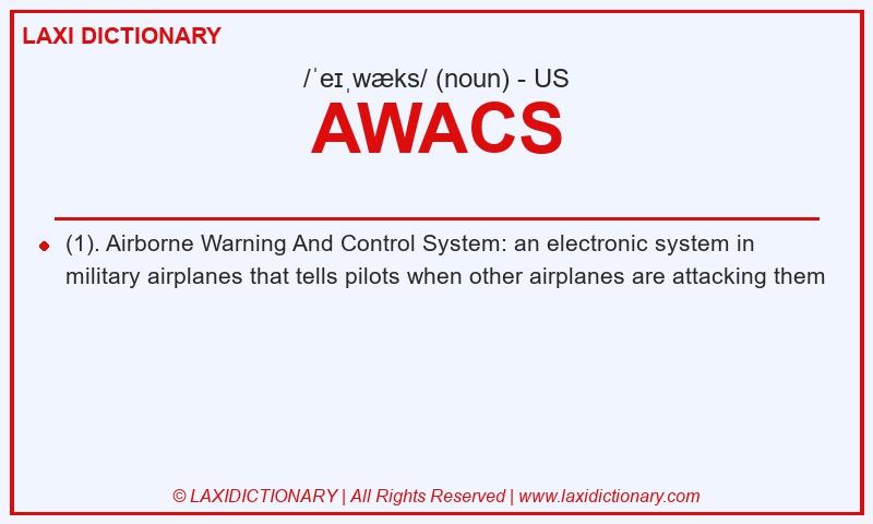 Definition AWACS in American English