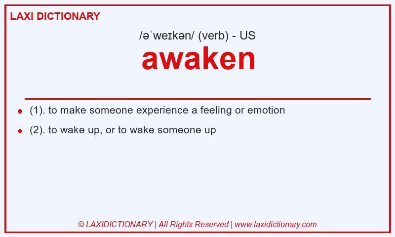 Definition awaken in American English