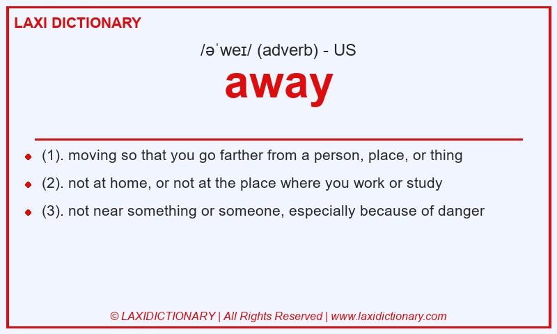 Definition away in American English
