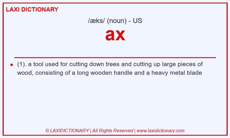 Definition ax in American English