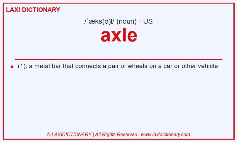 Definition axle in American English