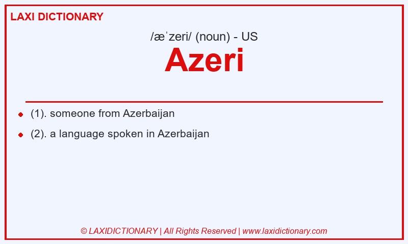Definition Azeri in American English
