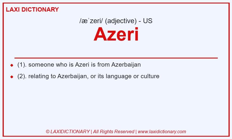 Definition Azeri in American English