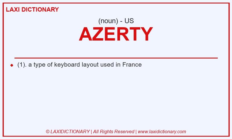 Definition AZERTY in American English