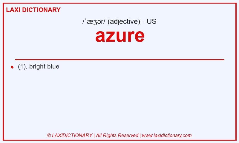 Definition azure in American English