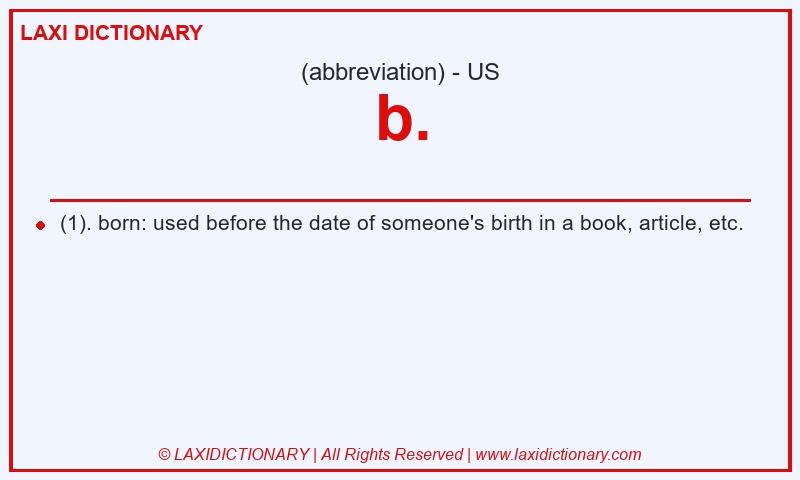 Definition b. in American English