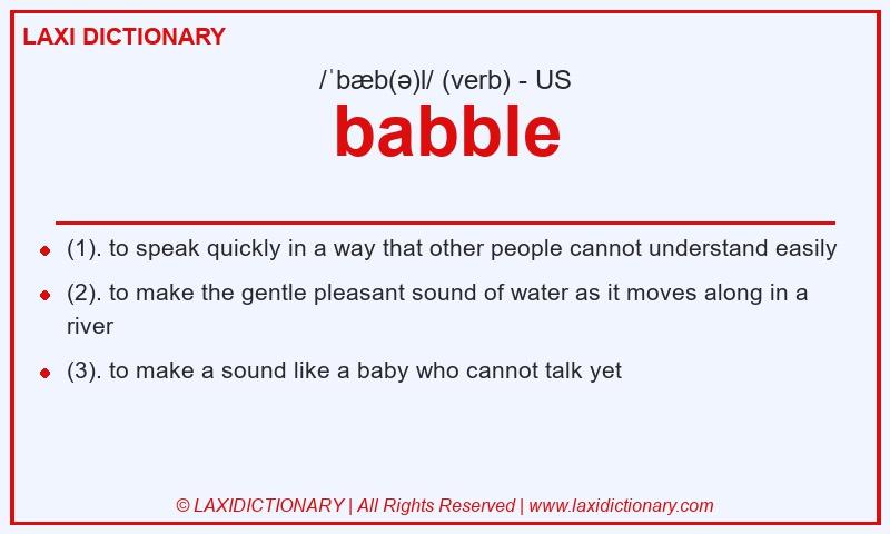 Definition babble in American English
