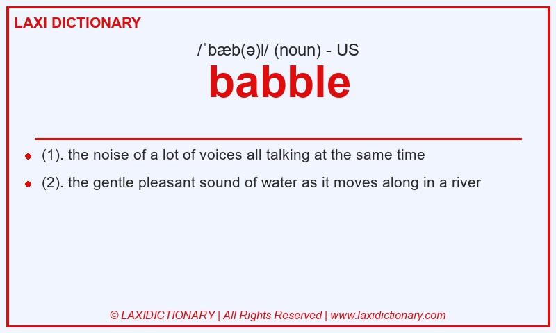 Definition babble in American English