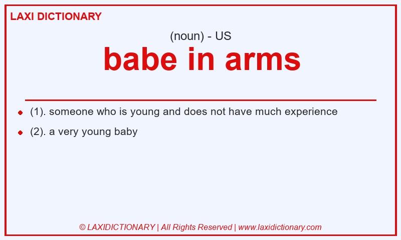 Definition babe in arms in American English