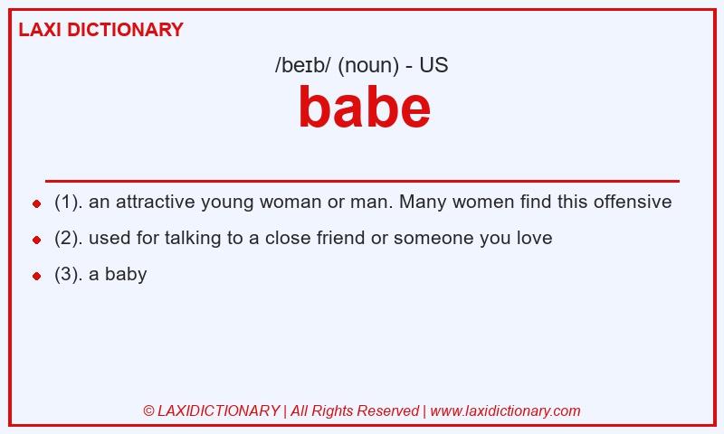 Definition babe in American English