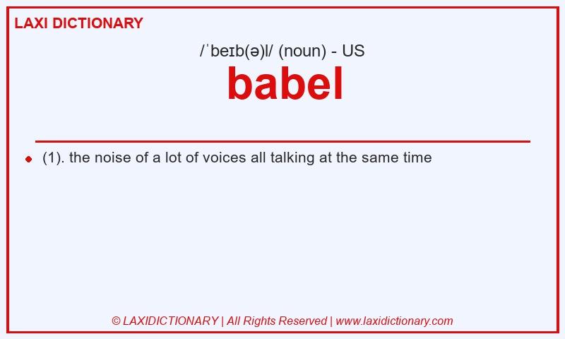Definition babel in American English