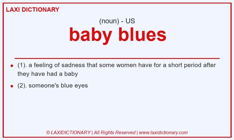 Definition baby blues in American English