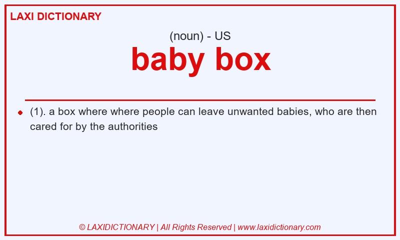 Definition baby box in American English