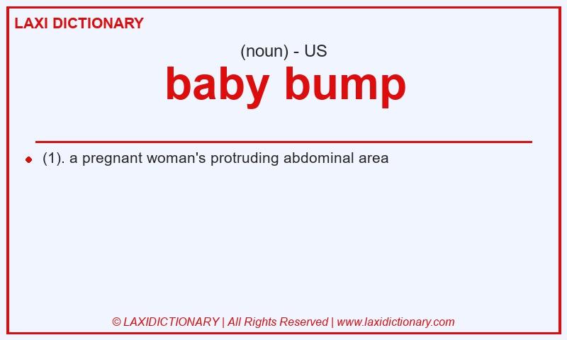 Definition baby bump in American English