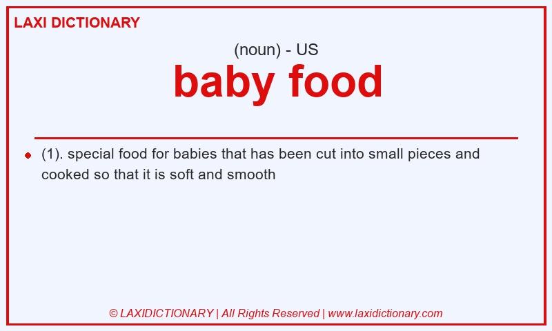 Definition baby food in American English