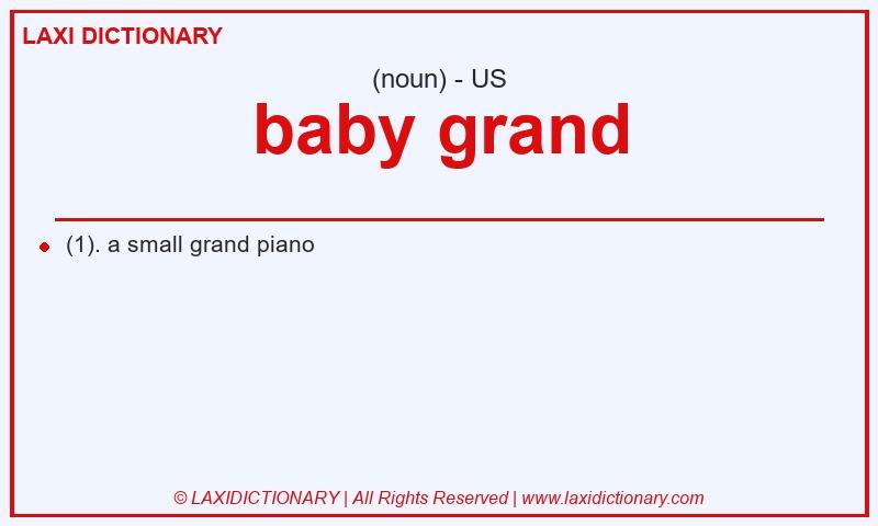 Definition baby grand in American English