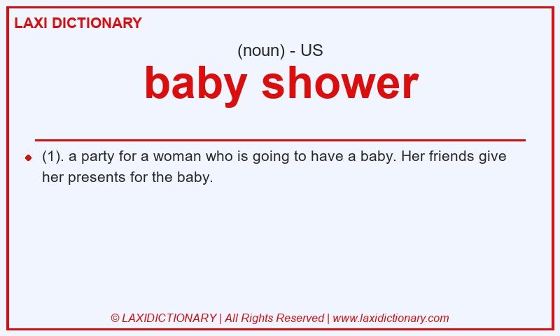 Definition baby shower in American English