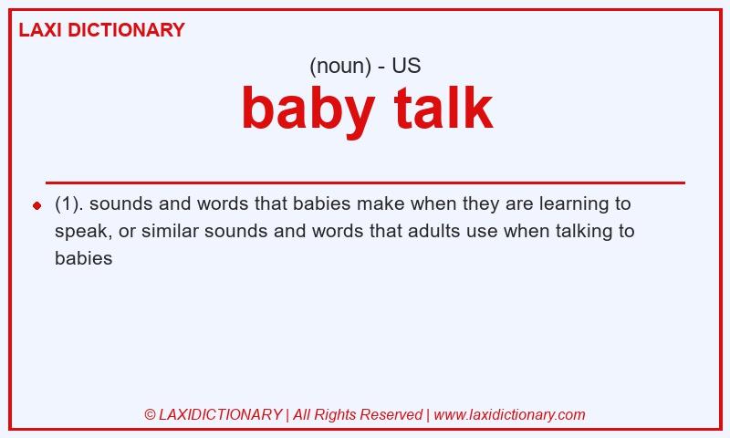 Definition baby talk in American English