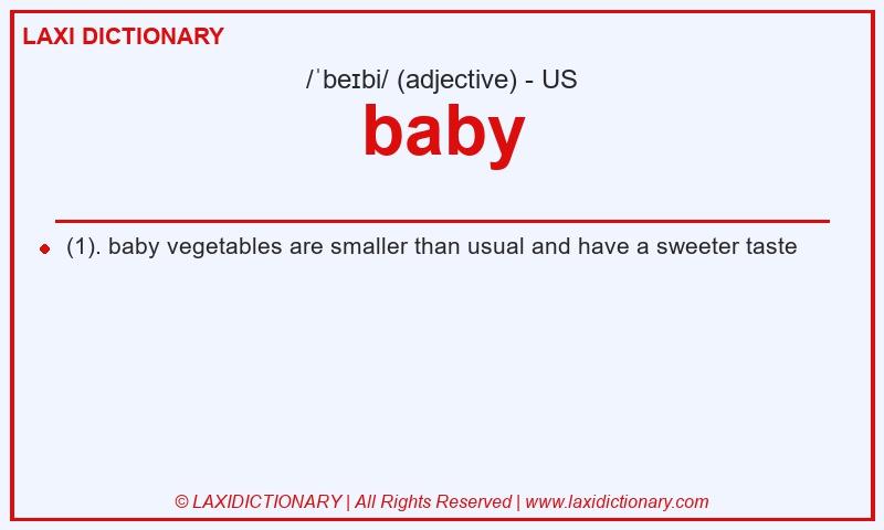 Definition baby in American English