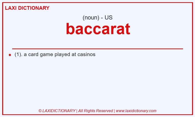 Definition baccarat in American English