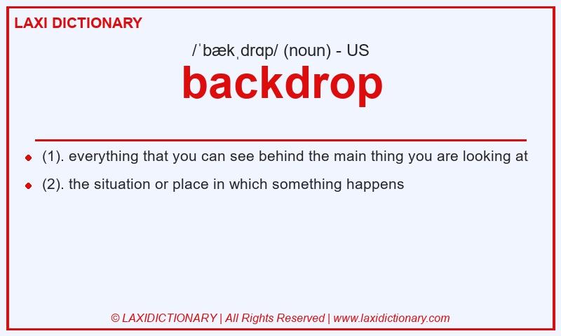 Definition backdrop in American English