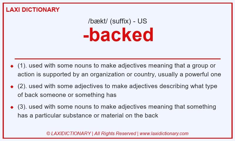 Definition -backed in American English