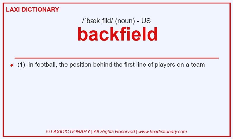Definition backfield in American English