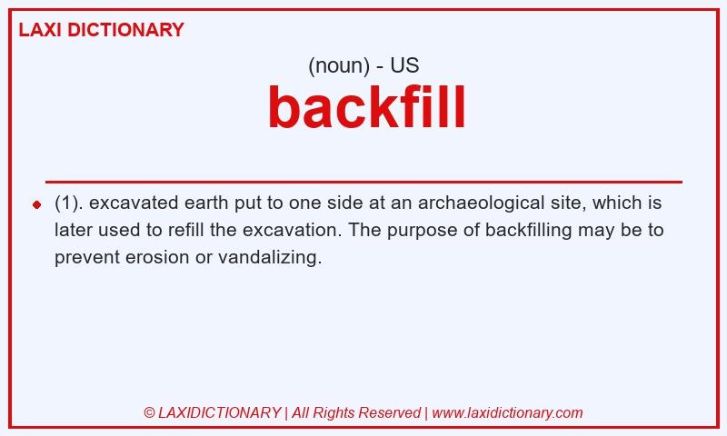 Definition backfill in American English
