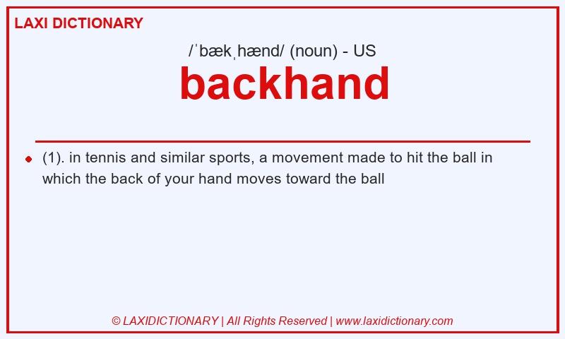 Definition backhand in American English