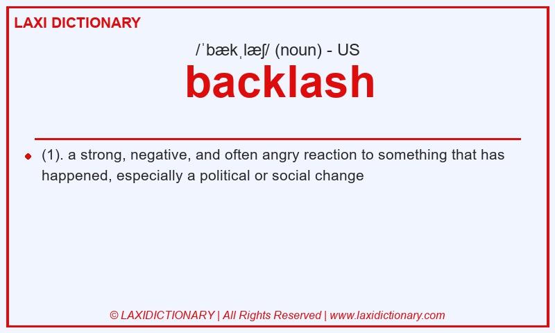 Definition backlash in American English