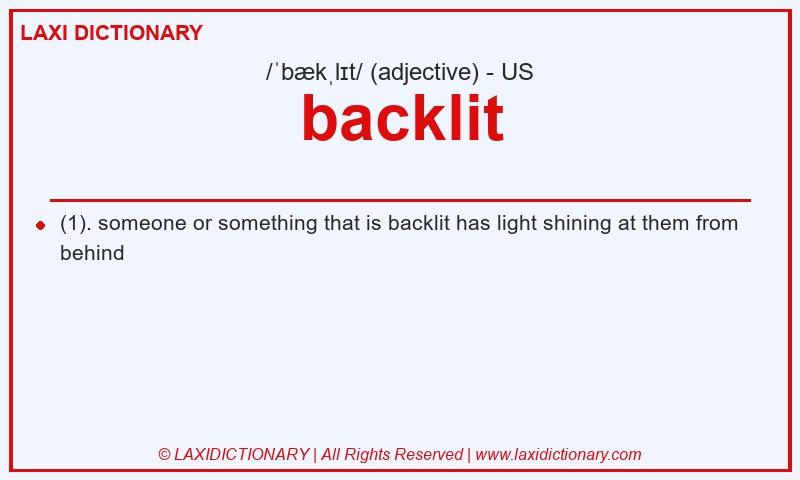 Definition backlit in American English