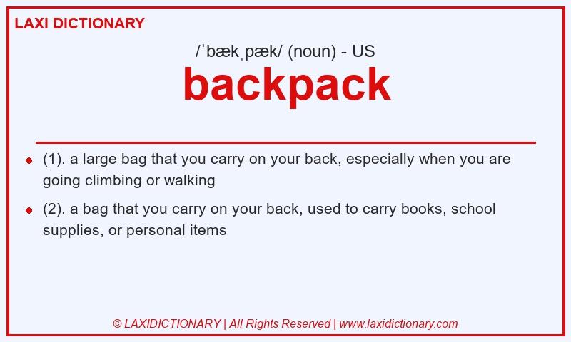 Definition backpack in American English