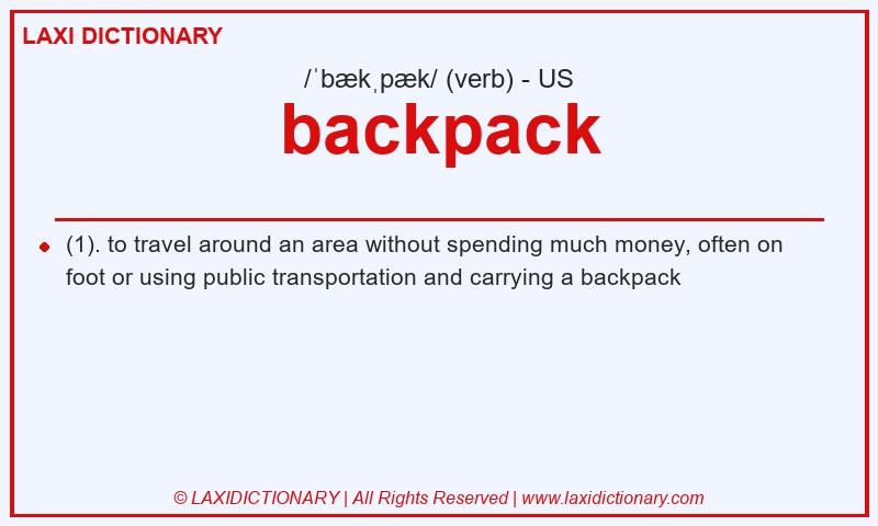 Definition backpack in American English