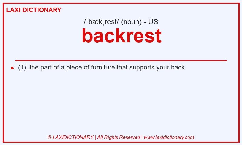 Definition backrest in American English