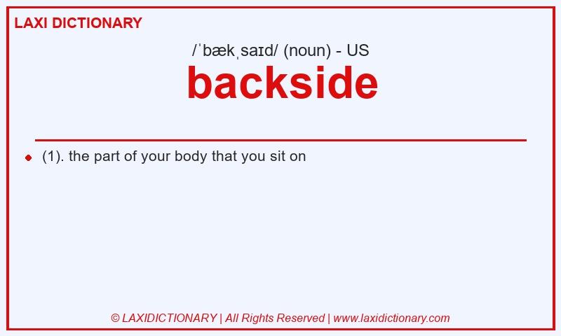 Definition backside in American English
