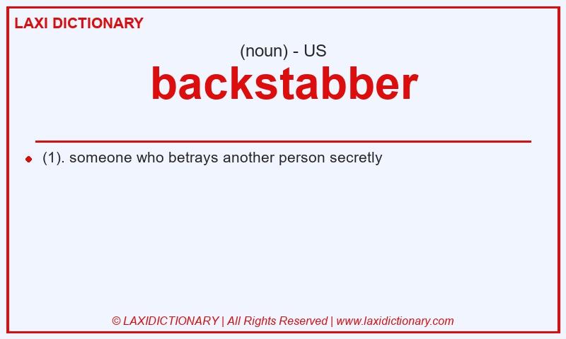 Definition backstabber in American English