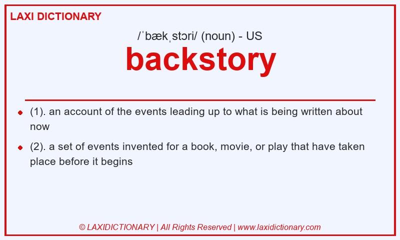 Definition backstory in American English