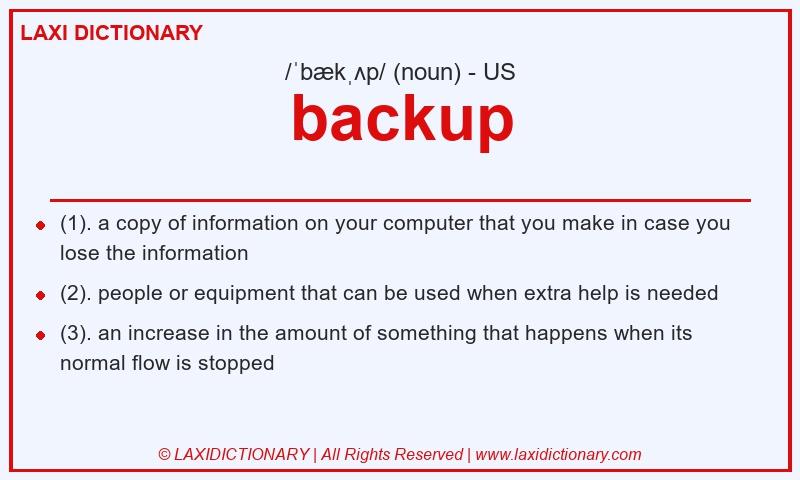 Definition backup in American English